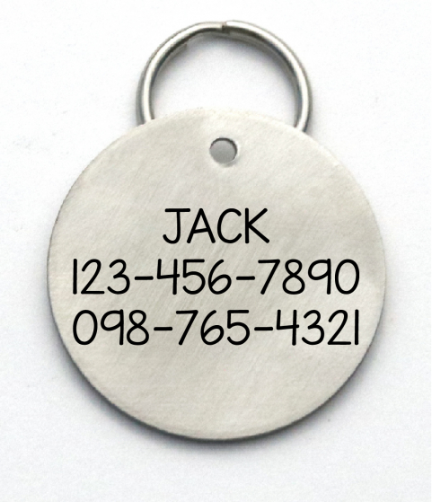 LARGE Funny Dog Tag - Custom Engraved - I'm Lost! Get Your People to Call Mine