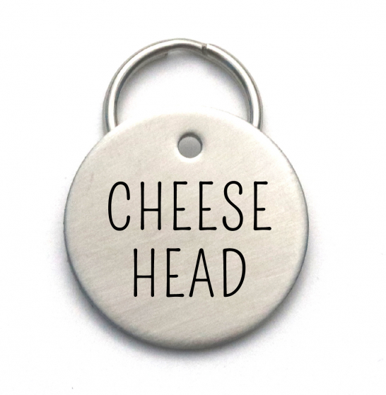 Cheese Head - Cool Pet ID Tag - Green Bay Packers Dog Tag