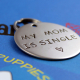 Customized Hand Stamped dog Tag - My Mom is Single