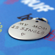 Customized Hand Stamped Pet ID Tag -My Mom is Single