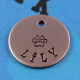 SMALL Dog or Cat Tag - Cute Hand-Stamped ID Tag with Paw Print