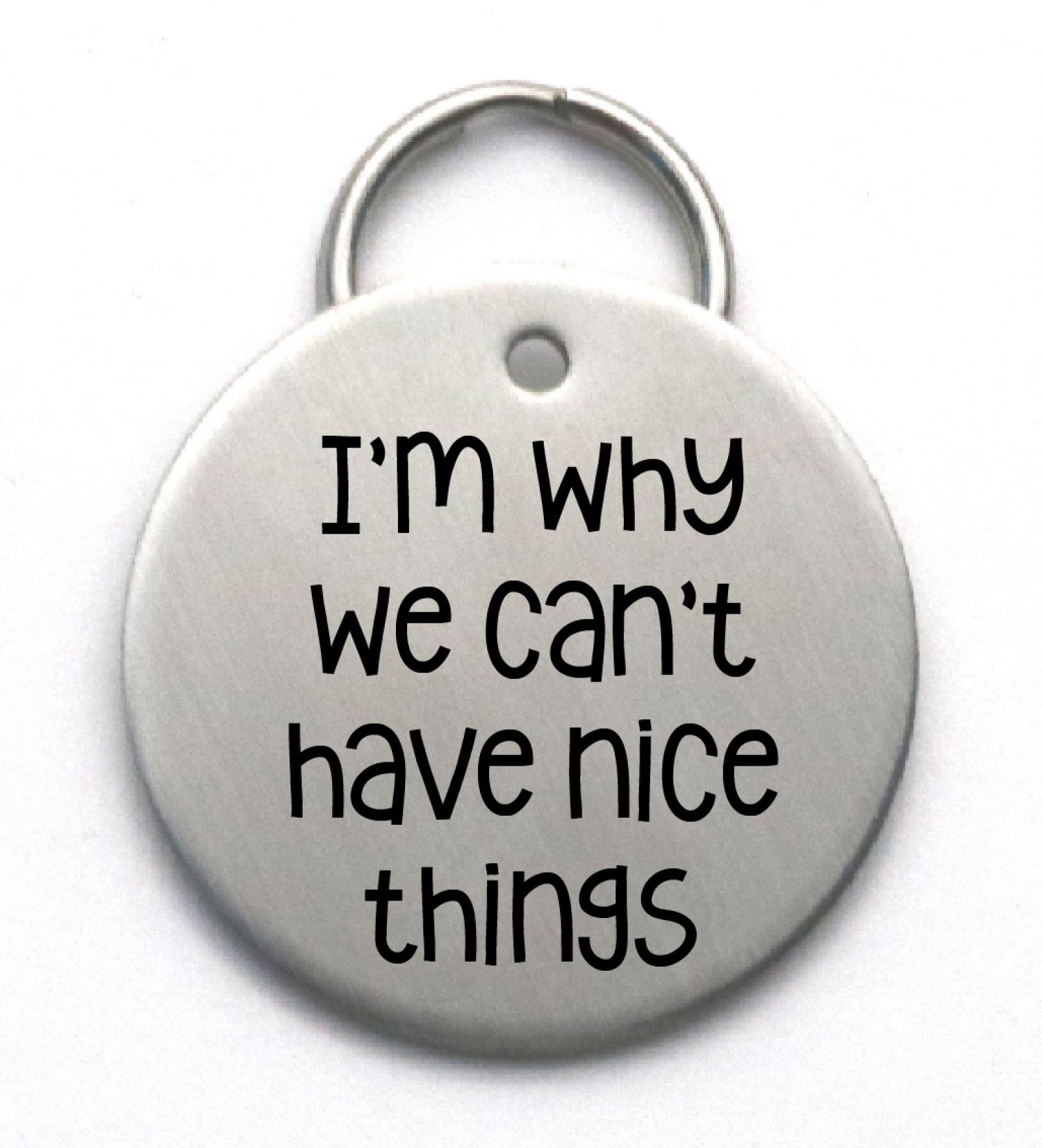 Funny Dog Tag Personalized can't Talk Doing Bad Dog 