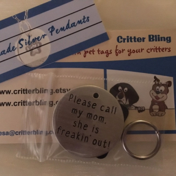 critter bling freakin' out tag