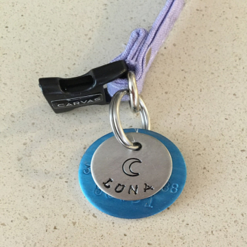 critter bling small moon tag