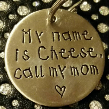 critter bling call my mom tag