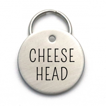 Cheese Head - Cool Pet ID Tag - Green Bay Packers Inspired Dog Tag